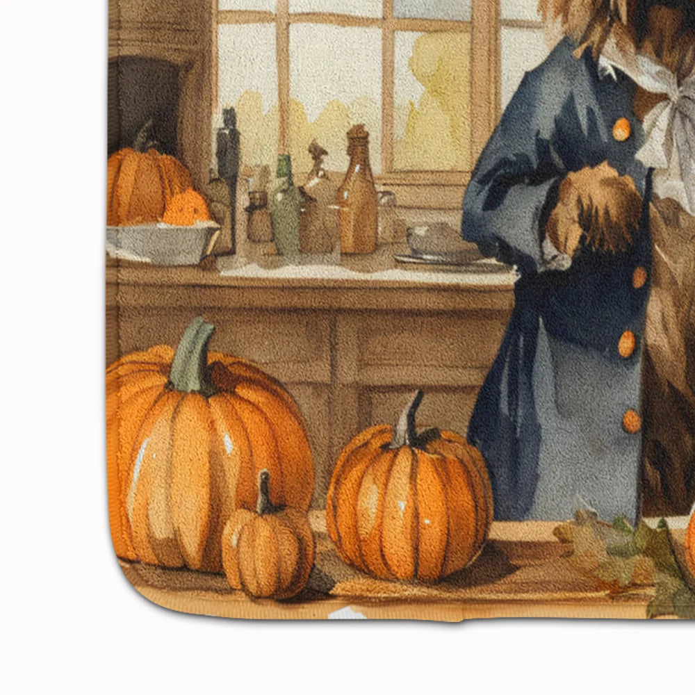 Briard Fall Kitchen Pumpkins Memory Foam Kitchen Mat