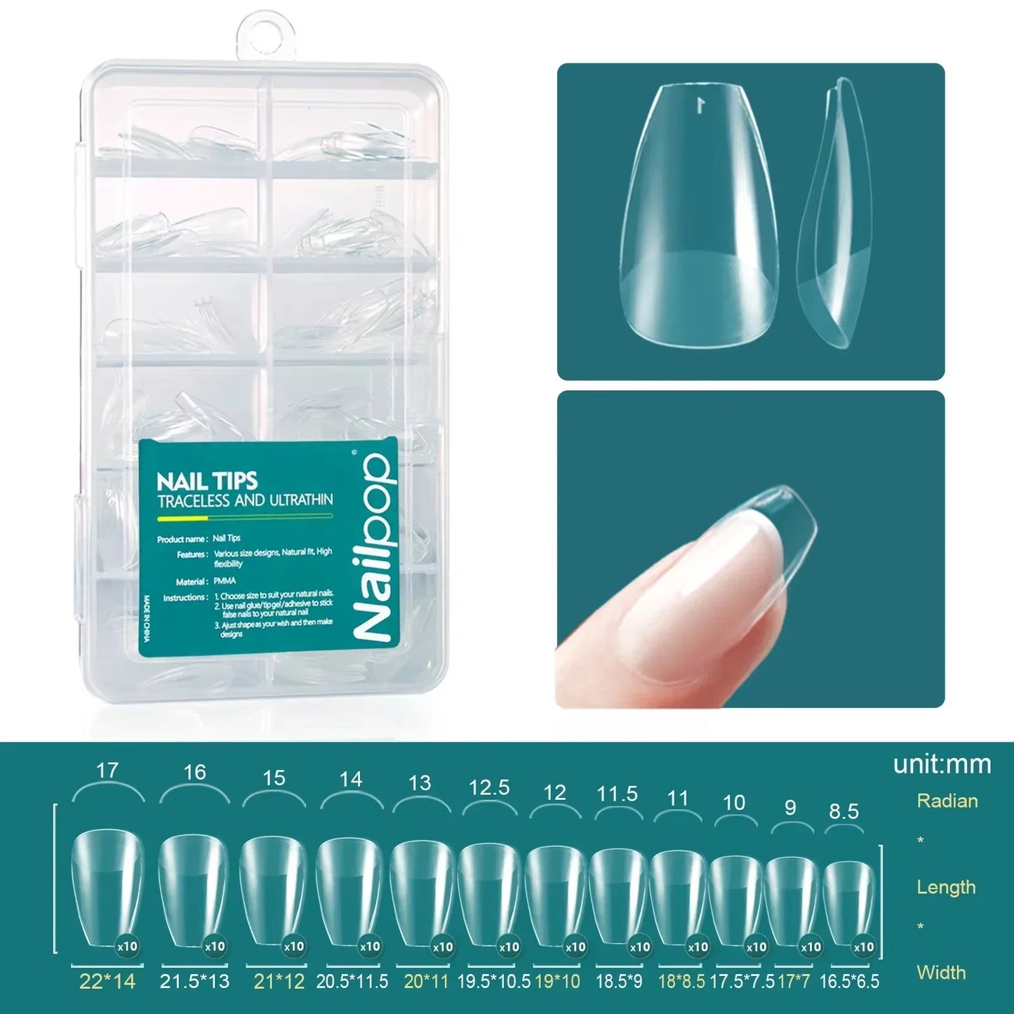 120Pcs Acrylic Nails Fake Capsule Short Almond Coffin Square Artificial Nail Extension Soft Gel Tips Accessories Tools